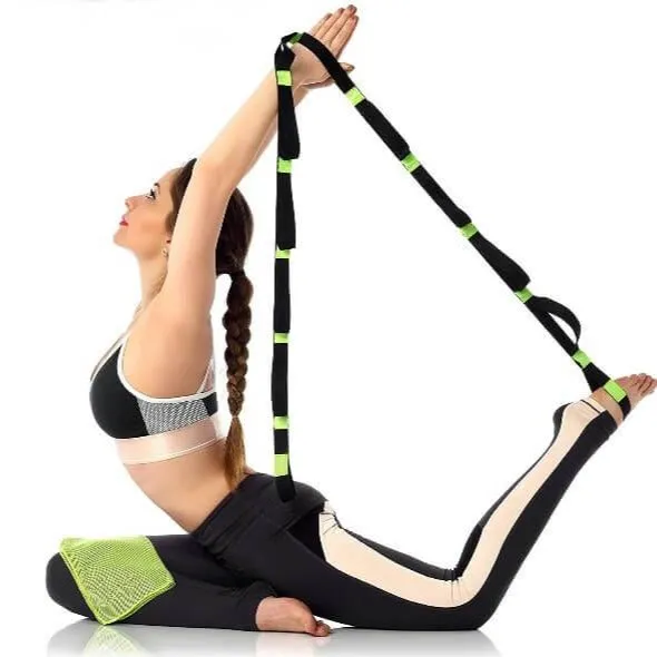 Yoga Stretch Strap Fitness Band With Multiple Loops